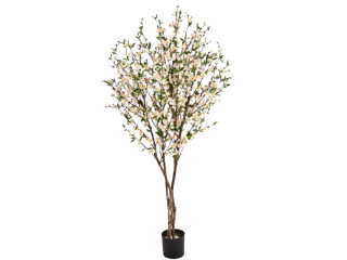 cherry blossom tree potted, cream, h 140cm, 714 blossoms