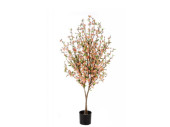 arbre à fleurs de cerisier en pot, rose, h 140cm,...