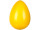 oeuf opaque, grand, h 30cm, plastique, jaune foncé