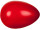 oeuf opaque, grand, h 30cm, plastique, rouge