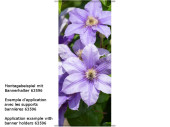 Textilbanner Clematis-Blüten 75x180cm,...