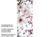 textile banner "magnolia flowers" 75 x 180cm,...