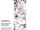 bannière textile "fleurs de magnolia", 75 x 180cm, rose/blanc, couture tubulaire en haut+en bas