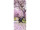 bannière textile "banc avec arbre à fleurs" 75 x 180cm, rose/multicolore, couture tubulaire en haut+en bas