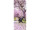 textile banner "bench with flower tree" 75 x 180cm, pink/multicolored, tubular seam top+bottom