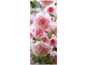 Textilbanner Rosenblüten 75x180cm, rosa/grün...