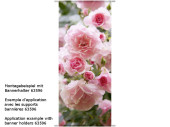Textilbanner Rosenblüten 75x180cm, rosa/grün...