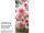 Textilbanner Rosenblüten 75x180cm, rosa/grün Schlauchnaht oben+unten