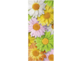 Textilbanner Blütenköpfe 75x180cm, bunt Schlauchnaht oben+unten