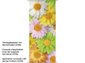 Textilbanner Blütenköpfe 75x180cm, bunt Schlauchnaht oben+unten
