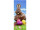 Textilbanner "Schokohase mit Eier" 75 x 180cm, braun/bunt, Schlauchnaht oben+unten