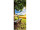 Textilbanner Bank/Landschaft 75x180cm, braun/bunt Schlauchnaht oben+unten