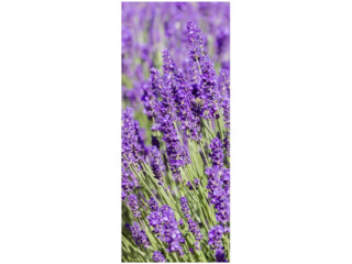 textile banner "lavender flowers" 75x180cm, purple/green, tubular seam top+bottom