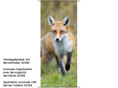 Textilbanner Fuchs 75x180cm, braun/grün Schlauchnaht...
