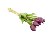 Tulpenstrauss "Royal" 7-tlg., H 38cm, Ø 20cm, 7 Blüten (4 offen, 3 zu), lila