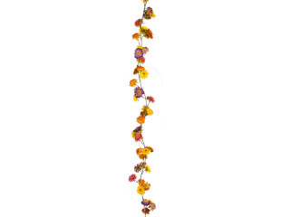 guirlande de fleurs en paille, l 180cm, couleurs dautomne