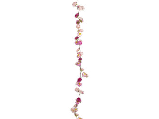 straw flower garland, l 180cm, pink