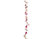 guirlande de fleurs en paille, l 180cm, rose