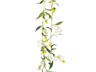 Glockenblumen-Girlande, L 180cm, Blüten 5cm, weiss