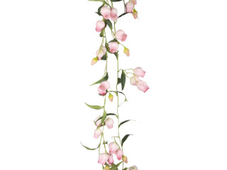bellflower garland, l 180cm, blossoms 5cm, pink