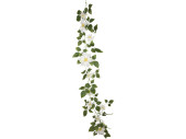 clematis garland, l 135cm, flowers 9 - 14cm, green/white