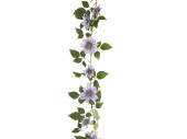 Clematis-Girlande grün/lavendel L 135cm, Blüten...