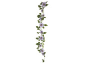 Clematis-Girlande grün/lavendel L 135cm, Blüten...