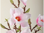 magnolia branch "Queens", l 81cm, w 25cm, white/pink, flowers 6 - 12cm