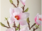 Magnolienzweig "Queens", L 81cm, B 25cm, weiss/pink, Blüten 6 - 12cm