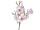 branche de magnolia "Queens", l 81cm, l 25cm, blanc/rose, fleurs 6 - 12cm