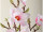 branche de magnolia "Queens", l 81cm, l 25cm, blanc/rose, fleurs 6 - 12cm