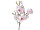 magnolia branch "Queens", l 81cm, w 25cm, white/pink, flowers 6 - 12cm
