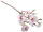 magnolia branch "Queens", l 81cm, w 25cm, white/pink, flowers 6 - 12cm