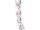 guirlande de magnolia "Queens", l 100cm, p 18cm, blanc/rose, fleurs 6 - 12cm
