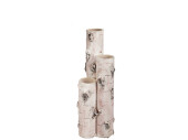 birch vase group of 3, cream/nature, plastic, small,...