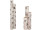 birch vase group of 3, cream/nature, plastic, var. sizes
