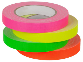 Gaffa ruban adhésif en tissu Neon, actif aux UV, div. couleurs et largeurs