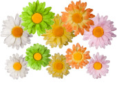 flowerhead flower diff. colours & sizes, with M8 nut