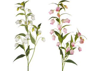 bellflower branch, h 120cm, w 40cm, flowers 5cm, var. colours