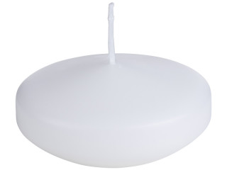 floating candles large, Ø 80mm, h 38mm, set of 8 pcs., white