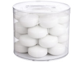floating candles small, Ø 50mm, h 28mm, set of 28 pcs., white