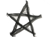 star "Twigs" black/silver, Ø 40cm, with silver glitter
