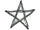 étoile "twigs" noir/argent, Ø 40cm, avec paillettes argentées