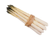 Spargelbund 8-tlg., weiss/grün, L 20cm, PVC