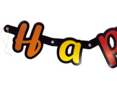chain "Happy Birthday" cardboard colorful, l 1,5m