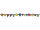 chain "Happy Birthday" cardboard colorful, l 1,5m