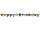 chaîne "Happy Birthday" carton multicolore, l 1,5m