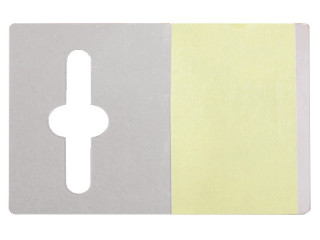 euro hole hanger, self-adhesive, approx. 4 x 6cm, hole width 3cm, transparent, 100 pieces