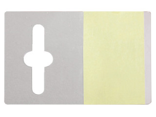 Euroloch-Aufhänger selbstklebend, ca. 4 x 6cm, Lochbreite 3cm, transparent, 100 Stück