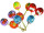 maracas/tumba rattles, 1 pair, colors mixed, l 20cm